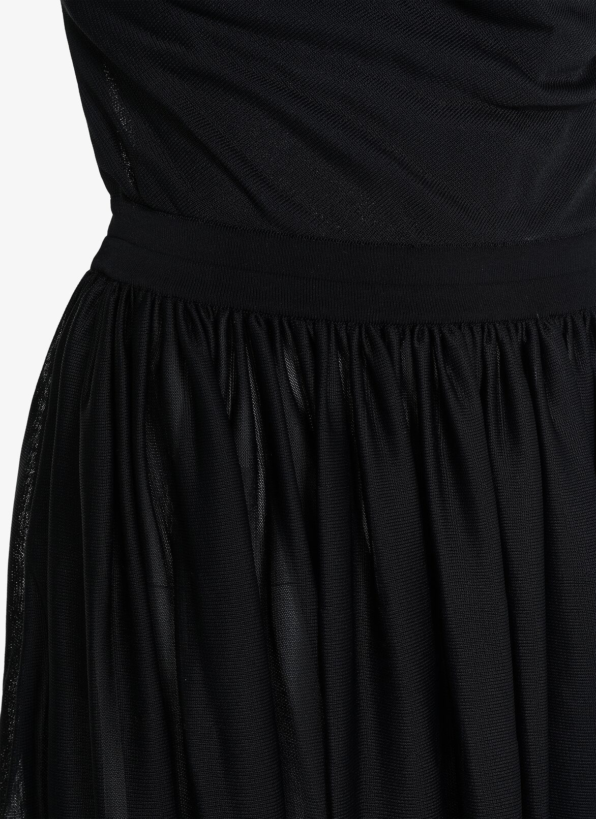 Long Open Back Dress ALAÏA BLACK LONG OPEN BACK DRESS